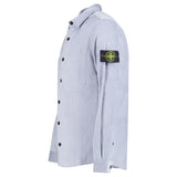 Stone Island Cotton Micro-Corduroy Overshirt in Avio Blue