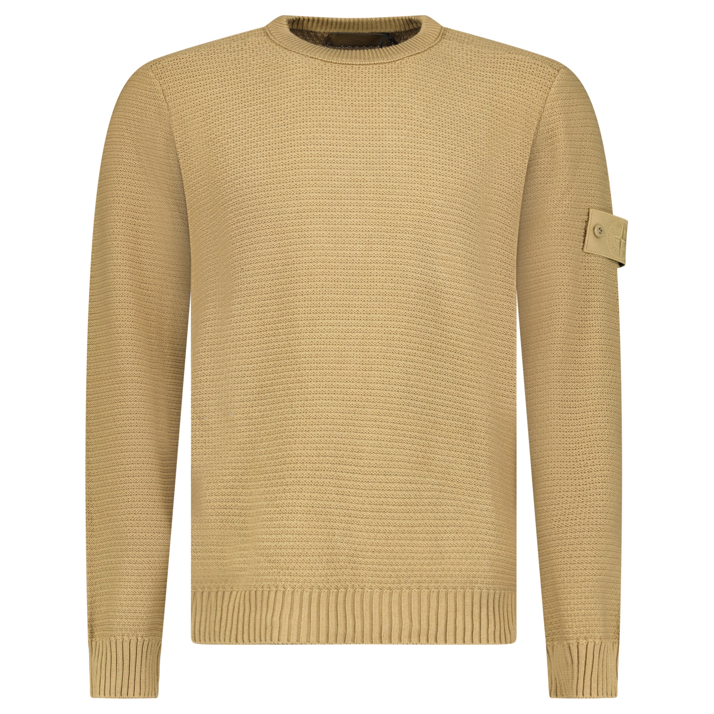 Color variation of Stone Island Ghost Cotton Cashmere Crewneck Jumper in Dark Beige