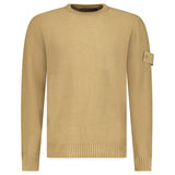 Stone Island Ghost Cotton Cashmere Crewneck Jumper in Dark Beige