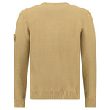 Stone Island Ghost Cotton Cashmere Crewneck Jumper in Dark Beige