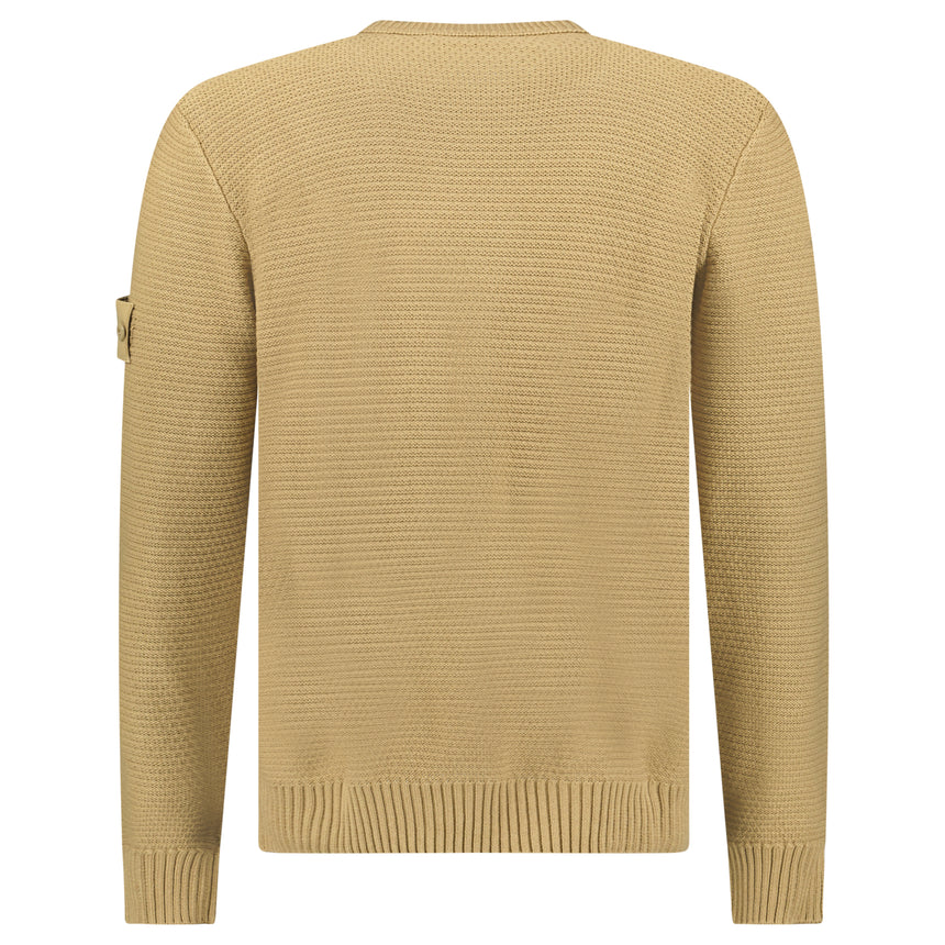 Stone Island Ghost Cotton Cashmere Crewneck Jumper in Dark Beige