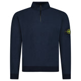 Stone Island Quarter Zip Knit Jumper in Navy