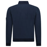 Stone Island Quarter Zip Knit Jumper in Navy