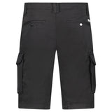 CP Company Stretch Sateen Cargo Lens Shorts in Black
