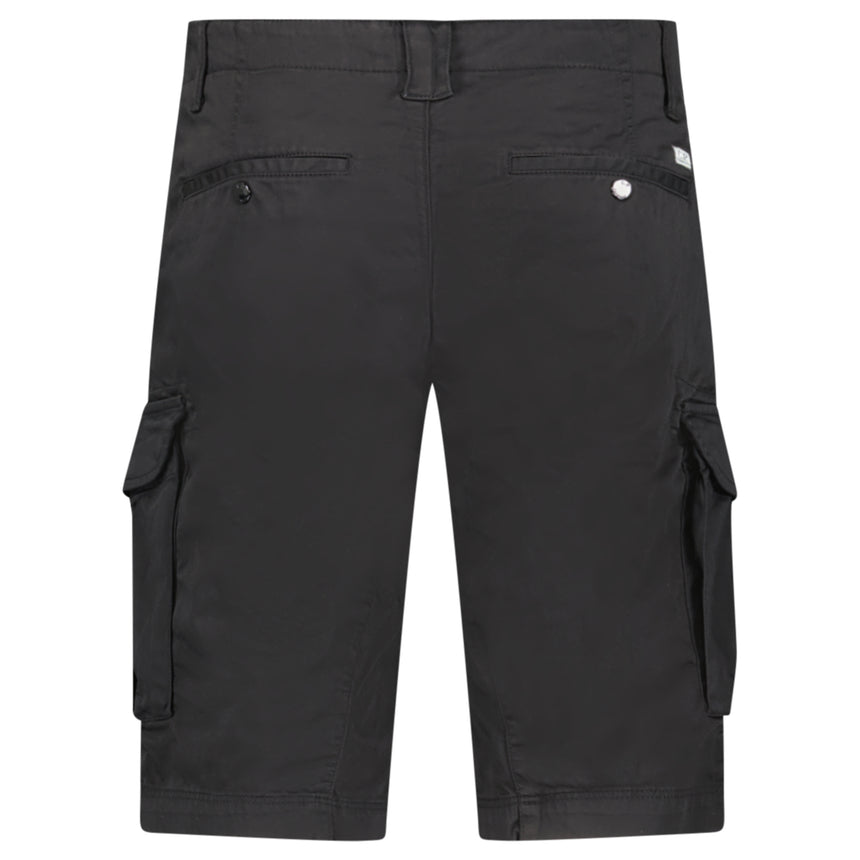 CP Company Stretch Sateen Cargo Lens Shorts in Black