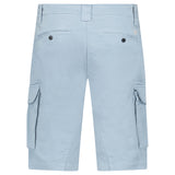 CP Company Stretch Sateen Cargo Lens Shorts in Silver Blue