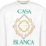 Casablanca Championship Diamond Printed Sweatshirt in Ivory