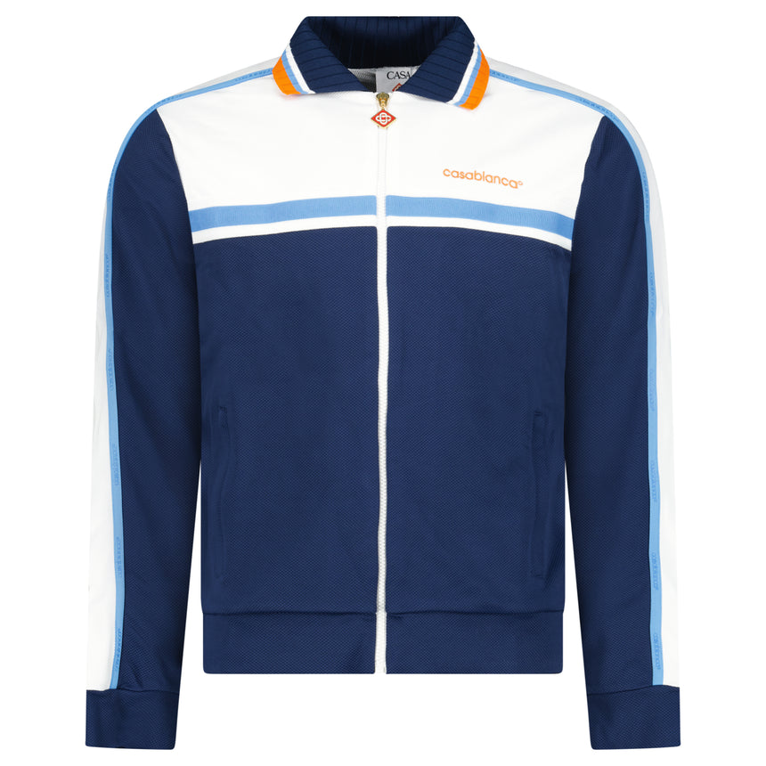 Casablanca Pique Track Jacket in Navy