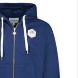 Casablanca Casa Temple Zip Hoodie in Navy