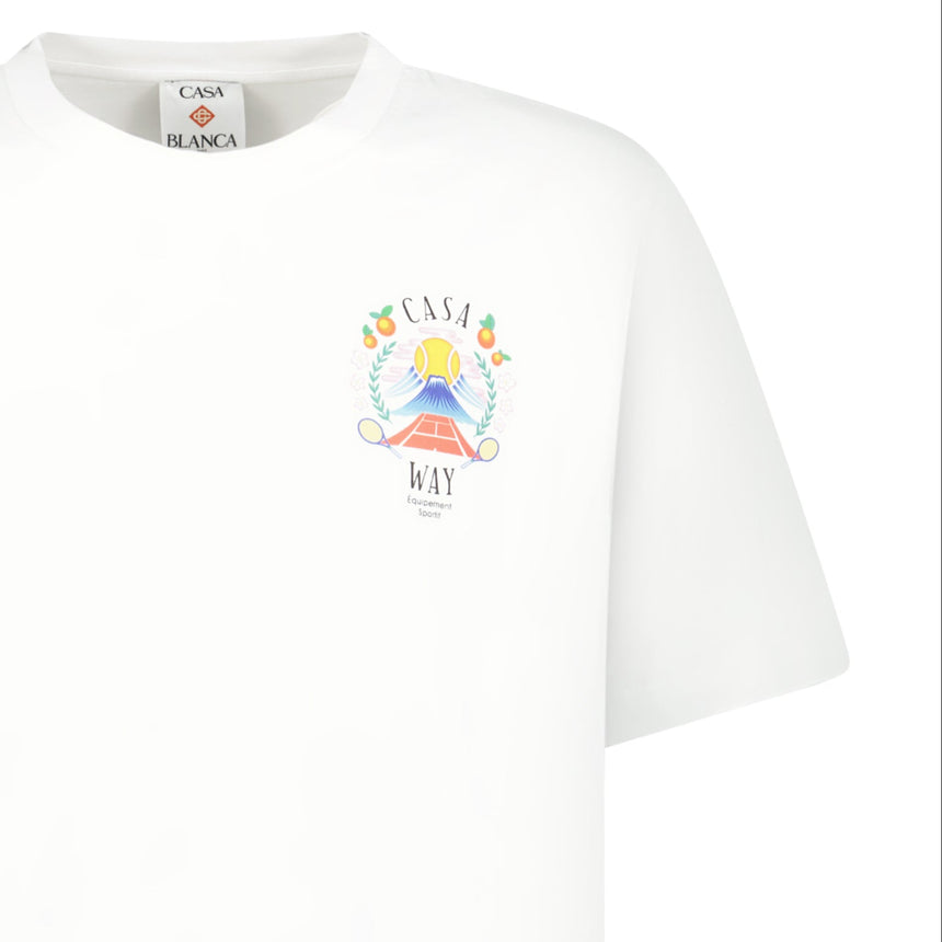Casablanca Casa Way Mountain Short Sleeve T-Shirt in White