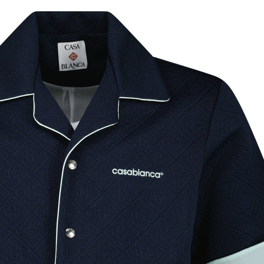Casablanca Monogram Jacquard Knit Set Navy