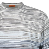 Missoni Space-Dyed Slub Cotton T-Shirt in Light Blue