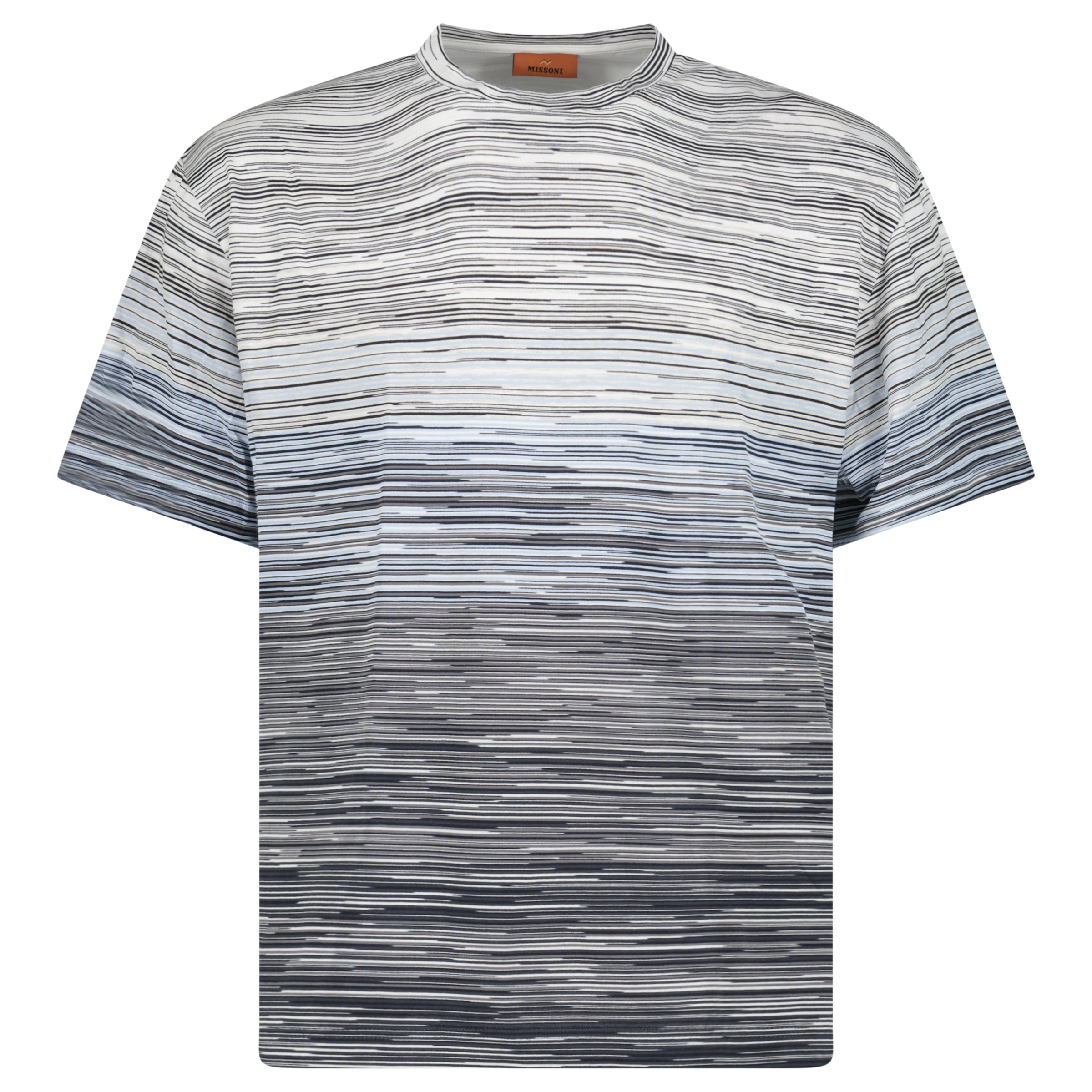 Color variation of Missoni Space-Dyed Slub Cotton T-Shirt in Light Blue