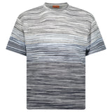 Missoni Space-Dyed Slub Cotton T-Shirt in Light Blue