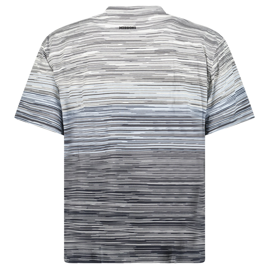 Missoni Space-Dyed Slub Cotton T-Shirt in Light Blue