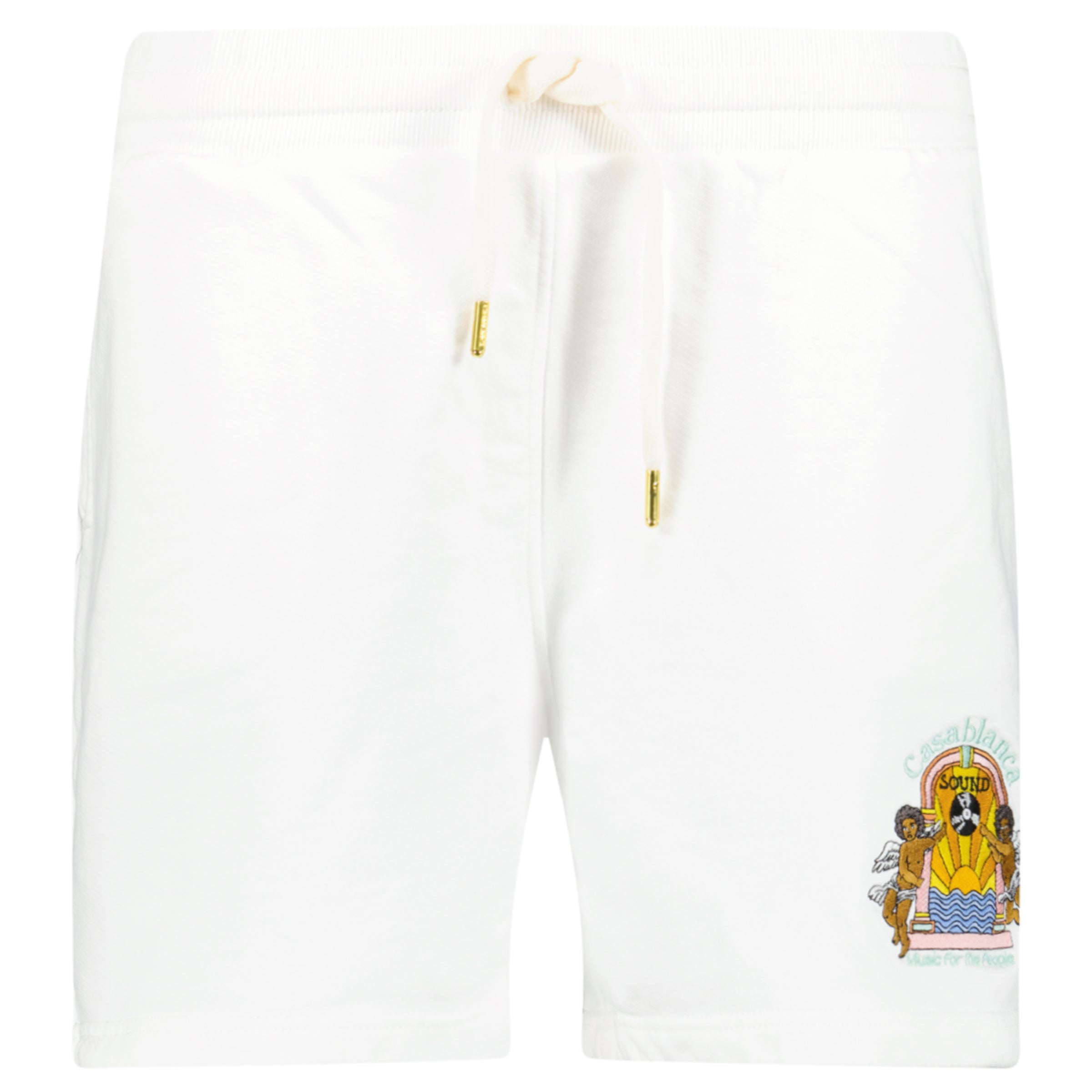 Color variation of Casablanca Studio De Musiques Sweat Shorts in White