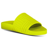 Bottega Veneta Carpet Embossed Rubber Slides Kiwi