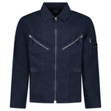 CP Company Linen/Cotton Lens Overshirt in Total Eclipse