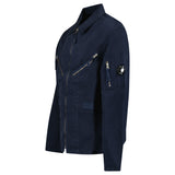 CP Company Linen/Cotton Lens Overshirt in Total Eclipse