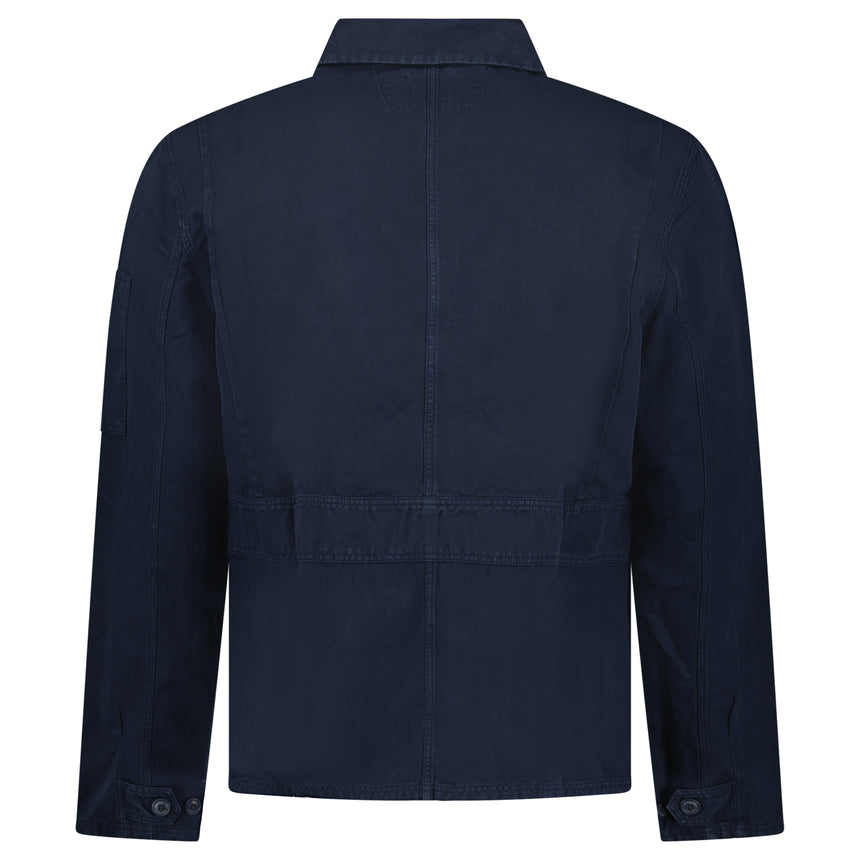 CP Company Linen/Cotton Lens Overshirt in Total Eclipse