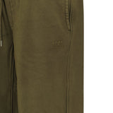 CP Company Cotton Diagonal Fleece Logo Bermudas in Ivy Green