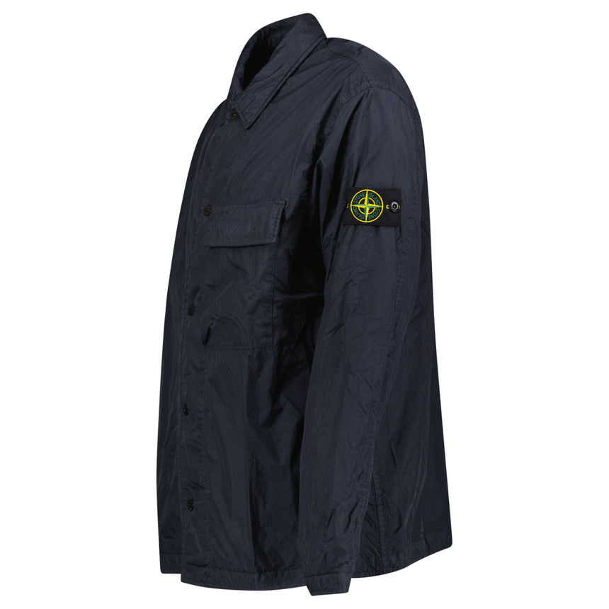 Stone Island Crinkle Reps NY Padded Overshirt in Navy
