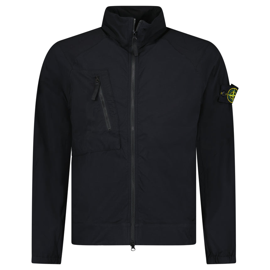 Stone Island Stretch Nylon Tech Fleece Jacket in Black