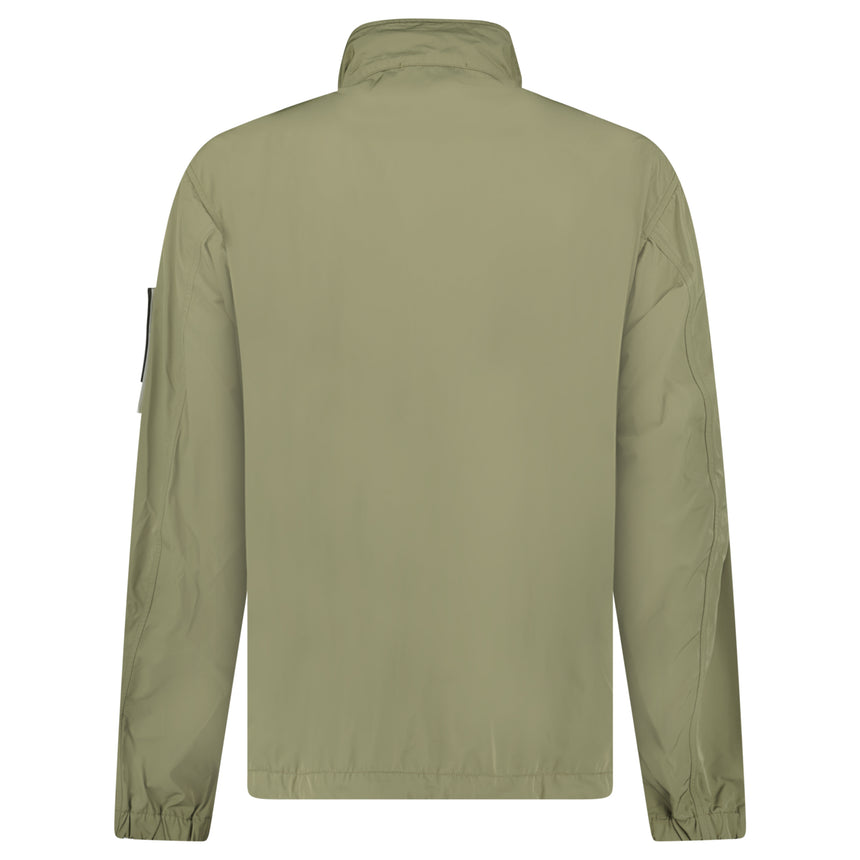 Stone Island Micro Twill Stand Collar Jacket in Military Green