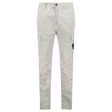 Stone Island Organic Cotton Stretch Broken Twill Old-Effect Pants in Grey