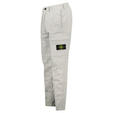 Stone Island Organic Cotton Stretch Broken Twill Old-Effect Pants in Grey