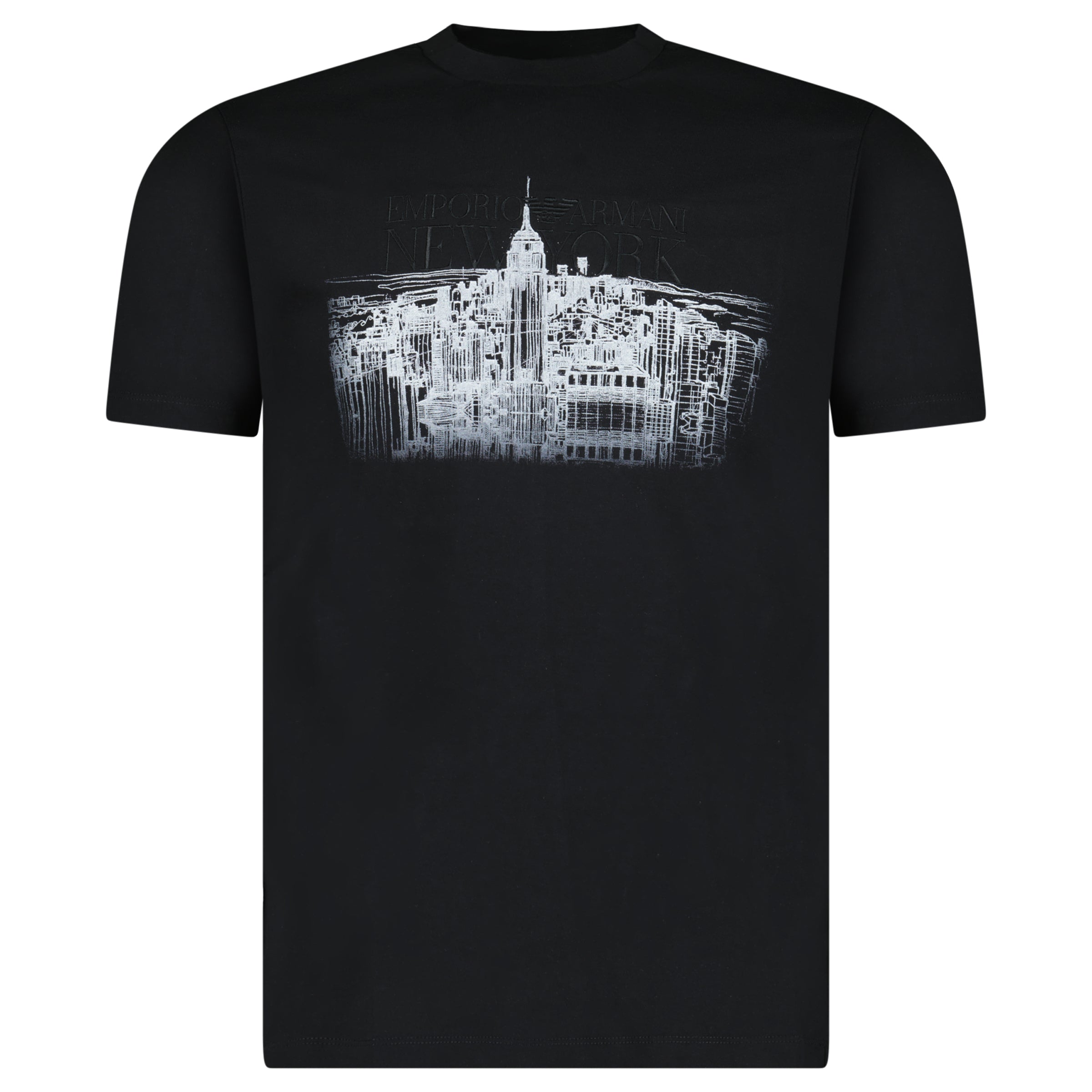 Color variation of Armani New York Skyline Graphic T-Shirt in Black