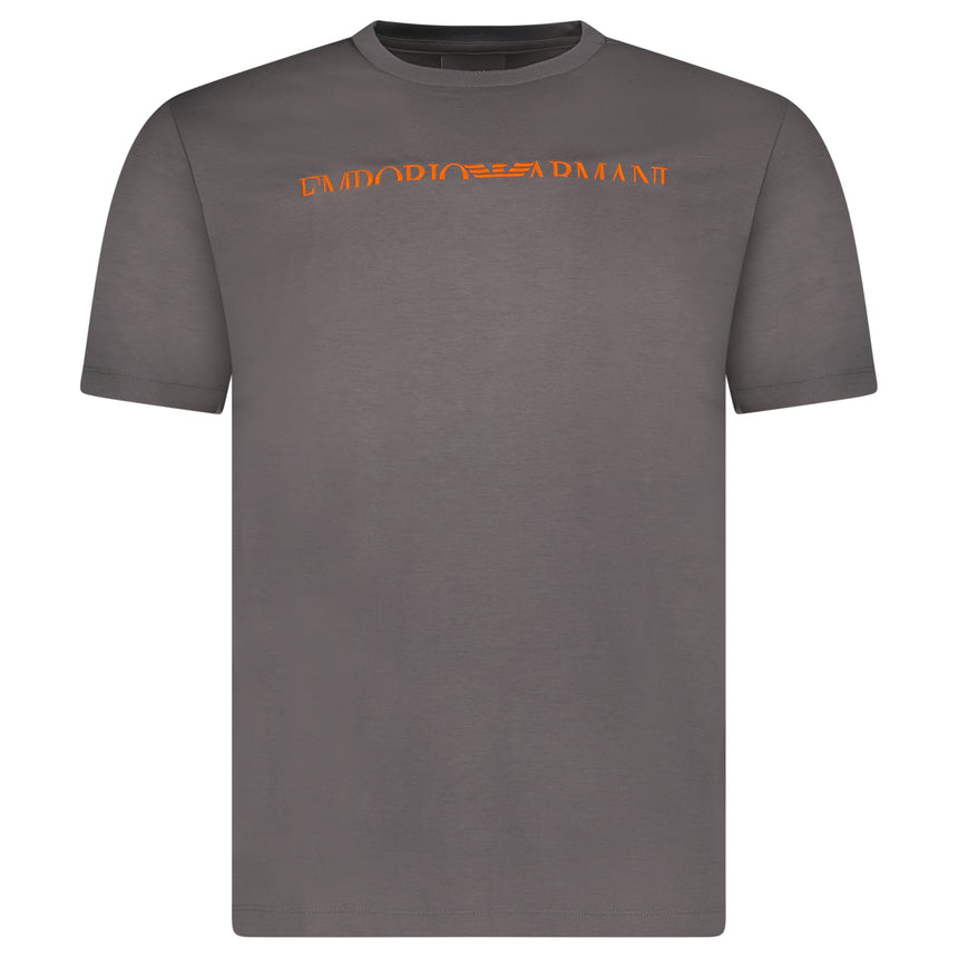 Armani Logo Print T-Shirt in Grey