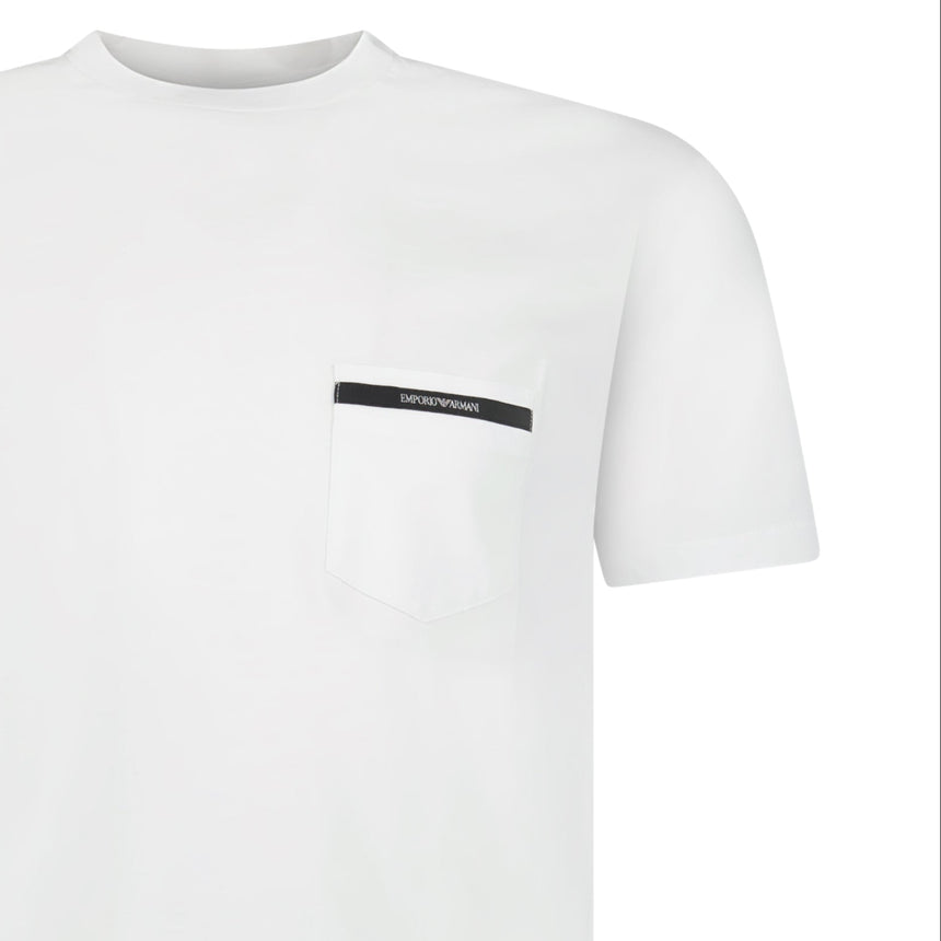 Armani Chest Pocket T-Shirt in White