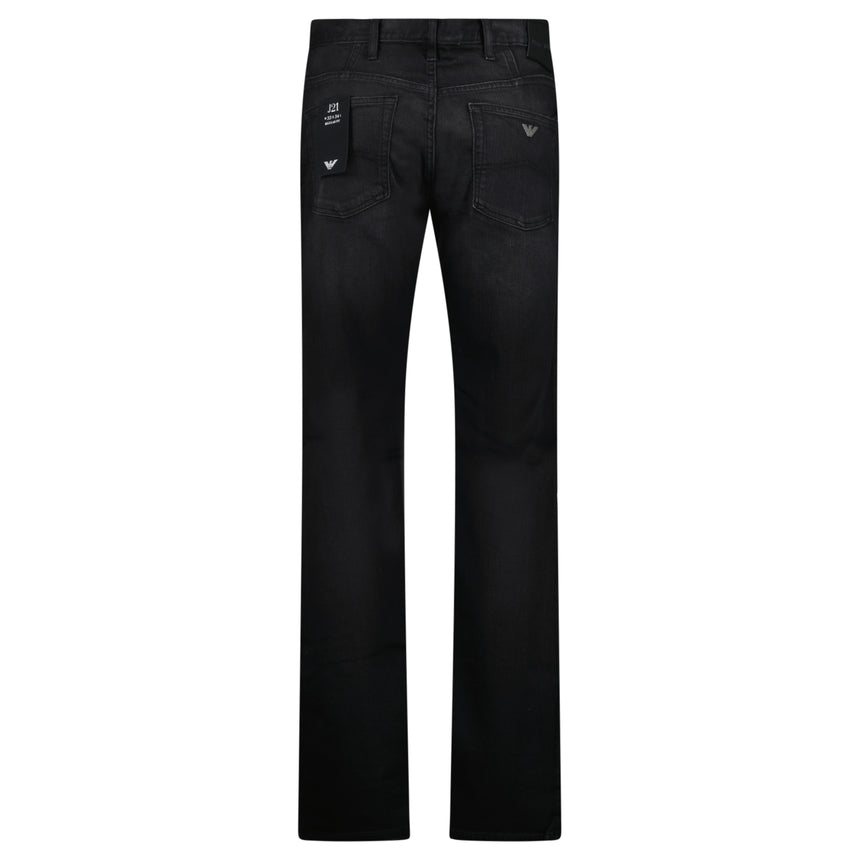 Emporio Armani J21 Regular Fit Jeans in Washed Black