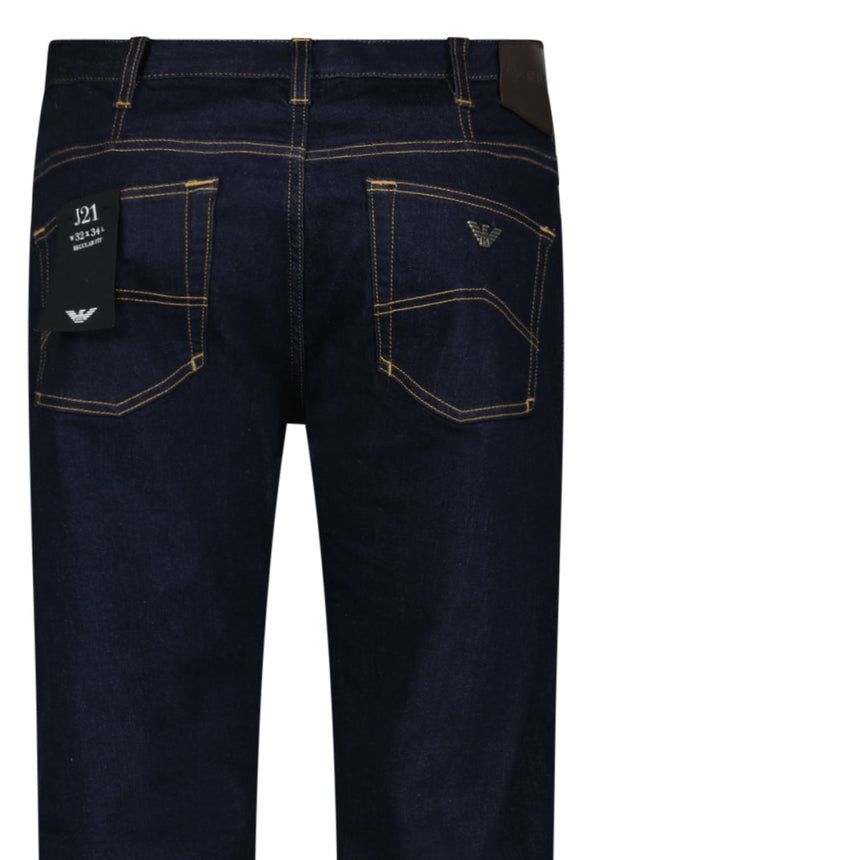 Emporio Armani J21 Regular Fit Jeans in Dark Blue