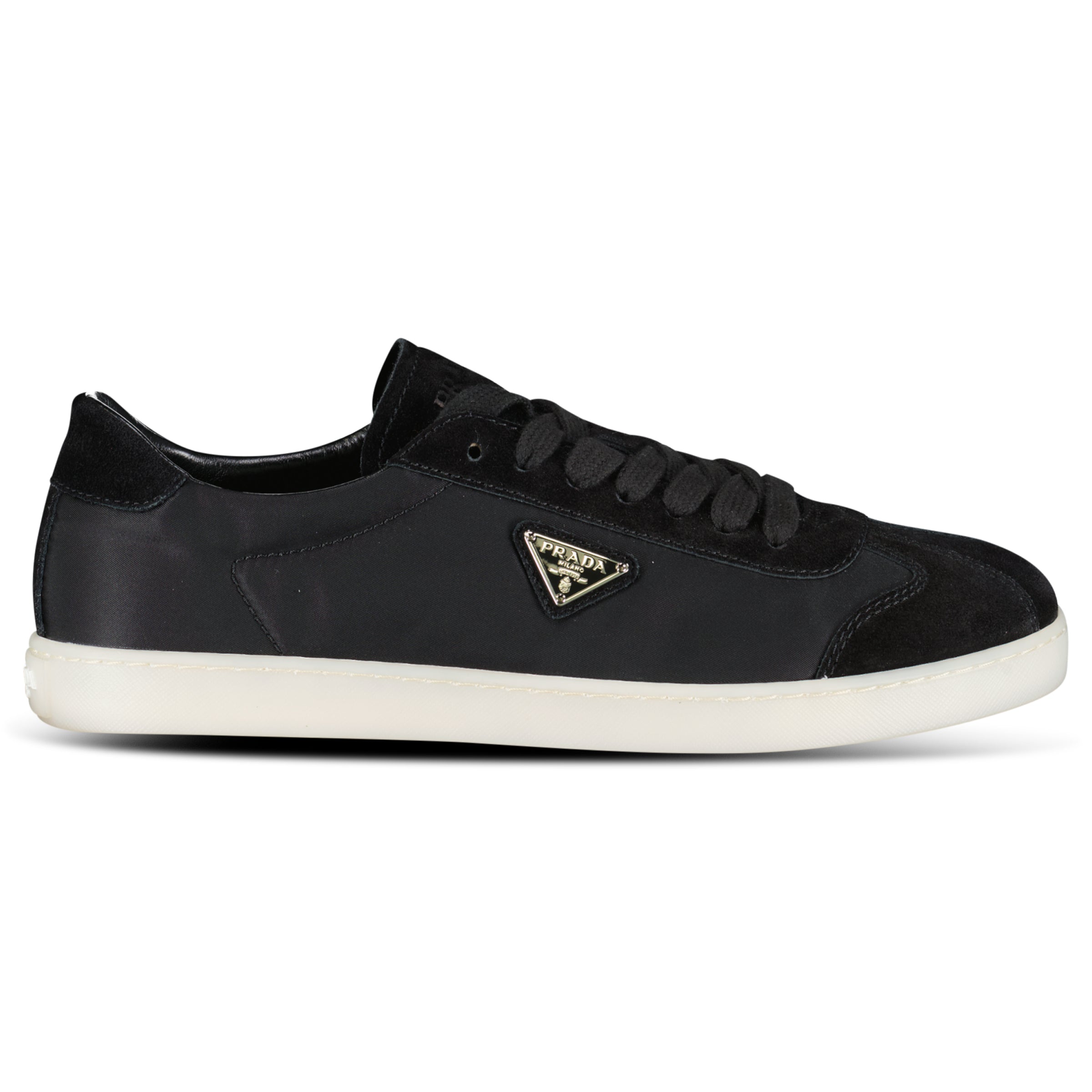 Color variation of Prada Lane Toe Suede Sneakers in Black