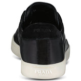 Prada Lane Toe Suede Sneakers in Black
