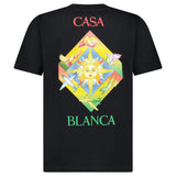 Casablanca Les Éléments Printed Cotton T-Shirt in Black
