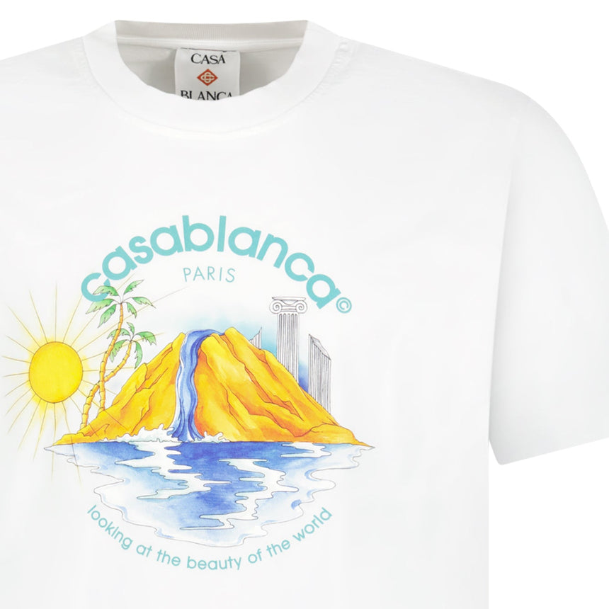 Casablanca 'Oasis' Jersey T-Shirt in White