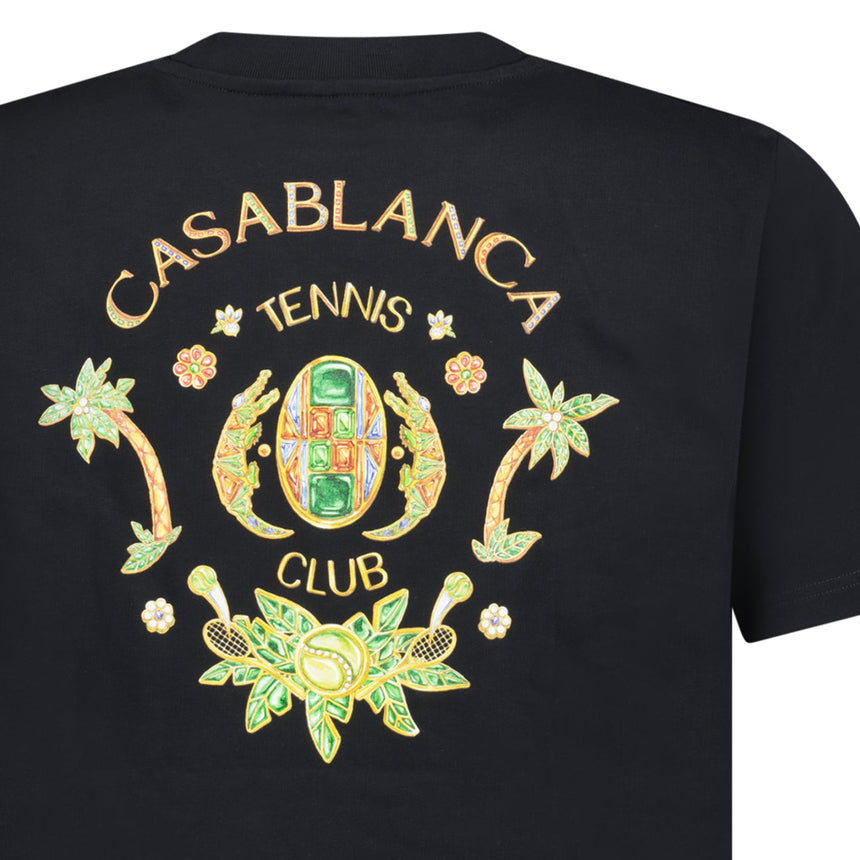 Casablanca Joyaux D'Afrique Tennis Club Printed T-Shirt in Black