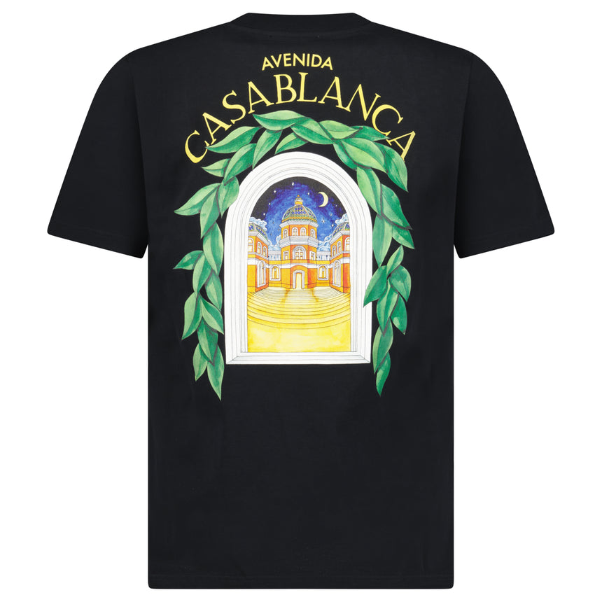 Casablanca Avenida Short Sleeve T-Shirt in Black
