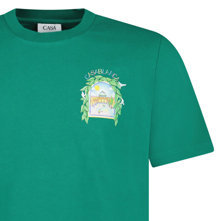 Casablanca L'Arche Tennis Club T-Shirt in Green