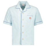 Casablanca Monogram Towelling Shirt in Light Blue