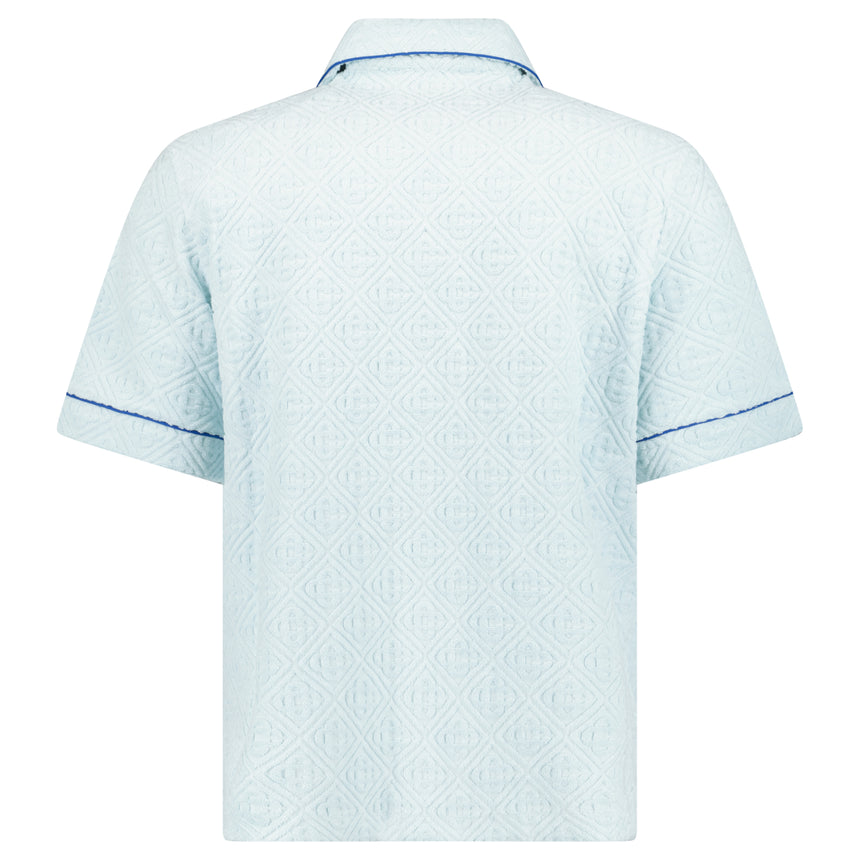 Casablanca Monogram Towelling Shirt in Light Blue