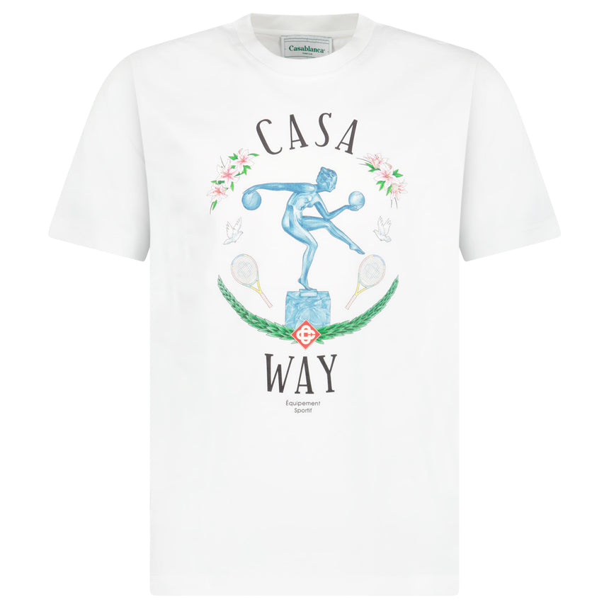 Casablanca Statue en Marbre Printed T-Shirt in White