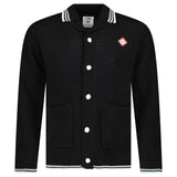 Casablanca Embroidered Faux Crochet Long Sleeve Shirt in Black