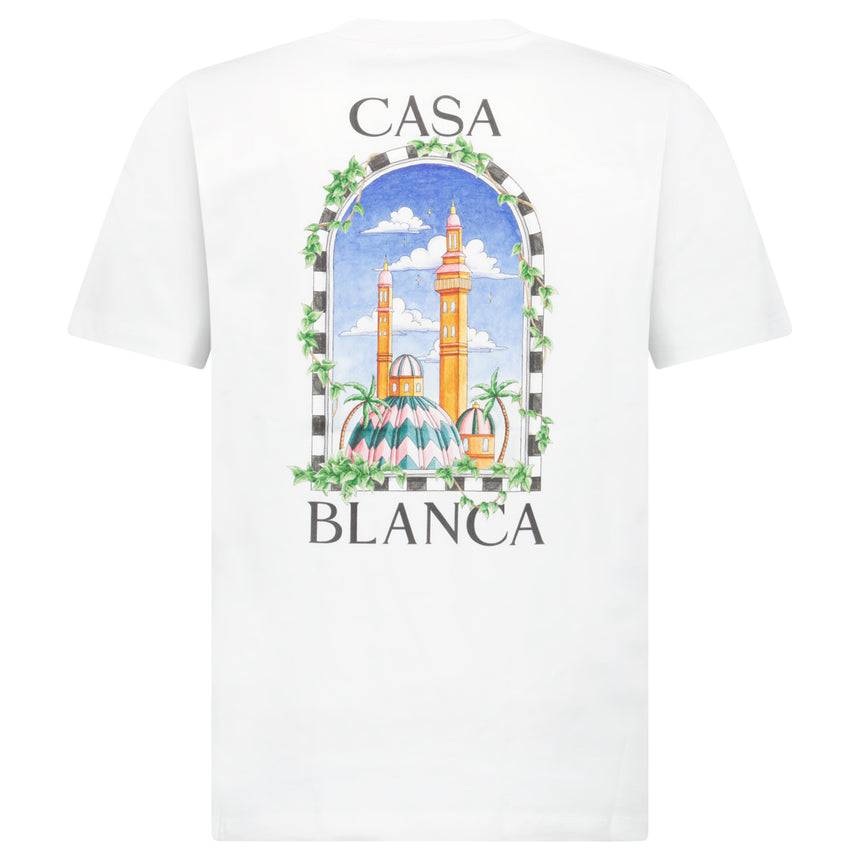Casablanca Vue de Damas Printed T-Shirt in White