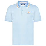 Casablanca Knit Piqué Short Sleeve Polo Shirt in Pale Blue