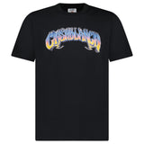 Casablanca "Gradient Gothic" Short-Sleeve T-Shirt in Black