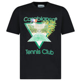 Casablanca Tennis Club Icon Graphic T-Shirt in Black